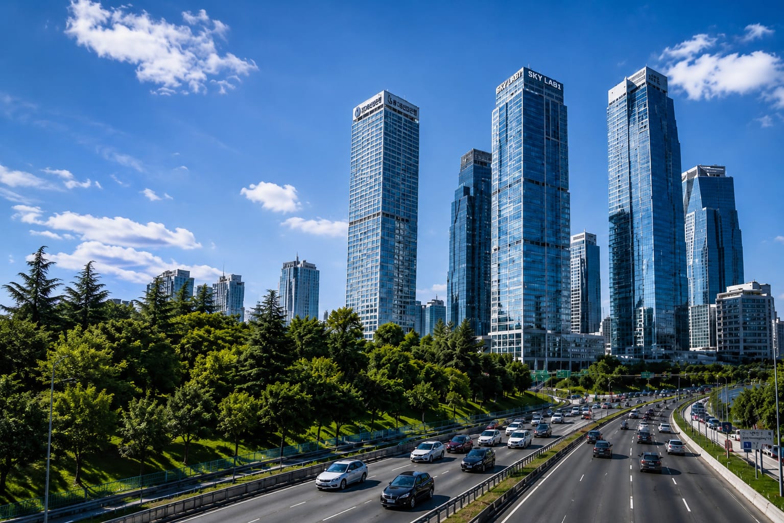 Levent ve Maslak iş merkezi gökdelenleri