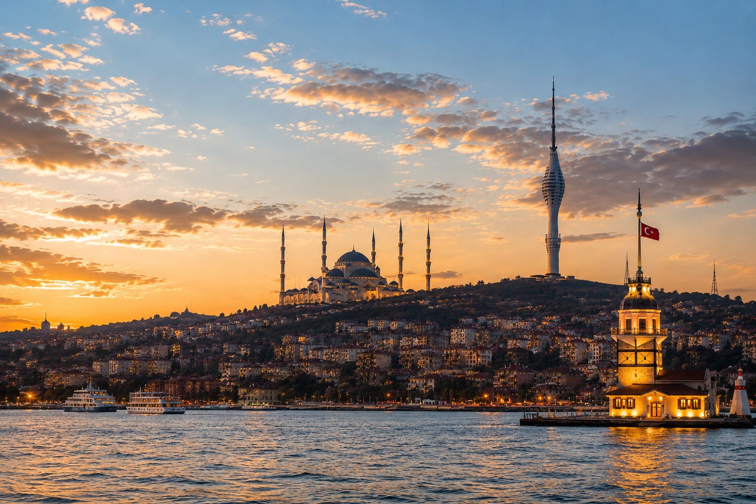 Üsküdar sahil ve İstanbul silüeti